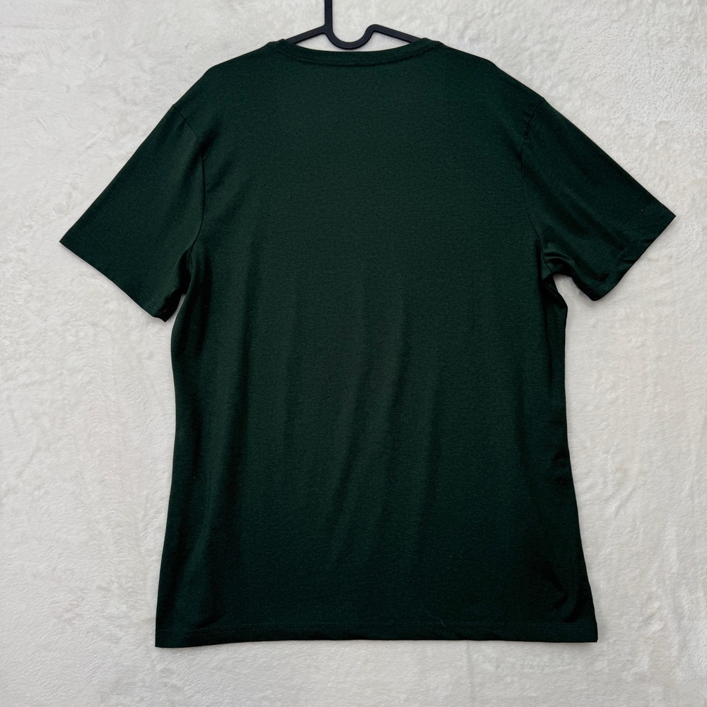 Quince T-Shirt Mens M Green Recycled Polyester Blend Short Sleeve Crew Neck - Picture 7 of 9